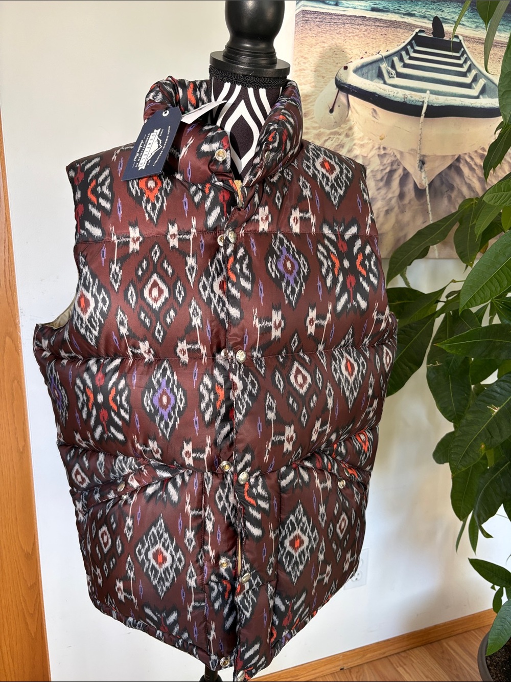 NWT HUDSON MASS part FEATHER DOWN Brown Quilted Puffer Vest - Unbranded